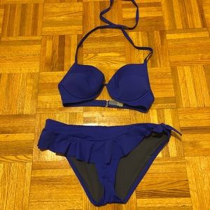Royal blue bikini set